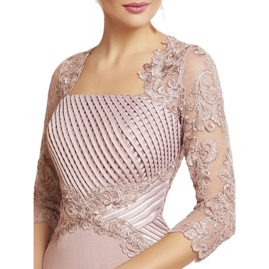 Pale pink delicate weaved mother of the dress suit