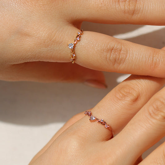 Elegant Stackable Heart Ring – Dainty Heart Ring for Women