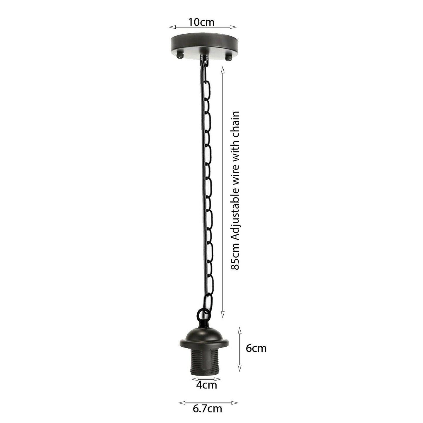 Vintage E27 Pendant Light Fitting Industrial Metal Hanging Lamp~3127